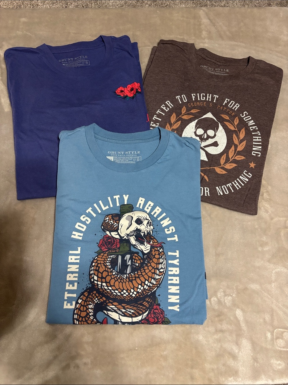 Lot of 3!!! Grunt Style Men’s Graphic Tees, Mens 3XL, very good used condition